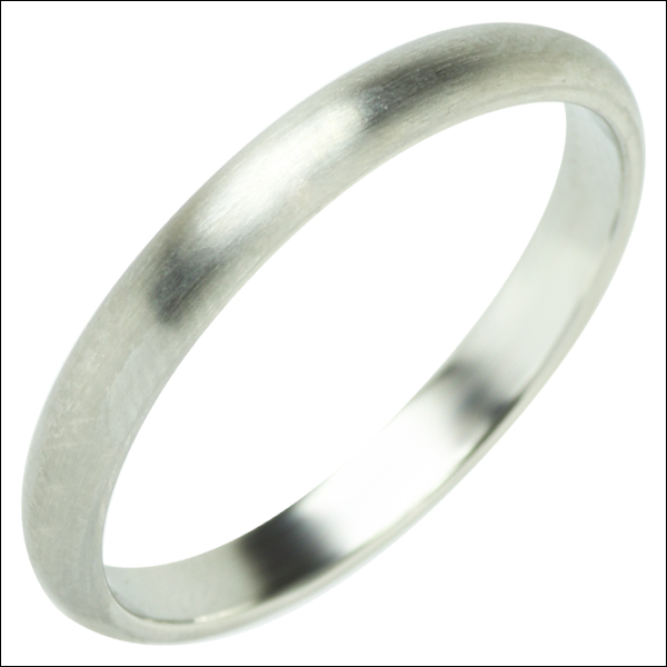 艶消しマット 3ミリ幅オーバル マットリング（３mm）ステンレス 指輪 単品 刻印 名入れ ジーラブ （1本価格）