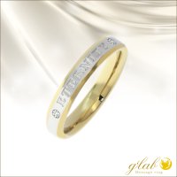 プレミアムエタニティーイエローゴールド ETERNITY 永遠 サージカルステンレス 指輪 刻印 名入れ 錆びないリング   プレゼントにもおすすめ