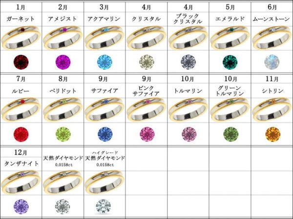 画像3: ステンレス 指輪 誕生石 ジュレリング （Jurer ring )サージカルペア価格 / ジーラブ