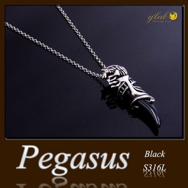 画像6: 高級感溢れるペガサスオニキスステンレスネックレストップ ギフト用 / ジーラブ