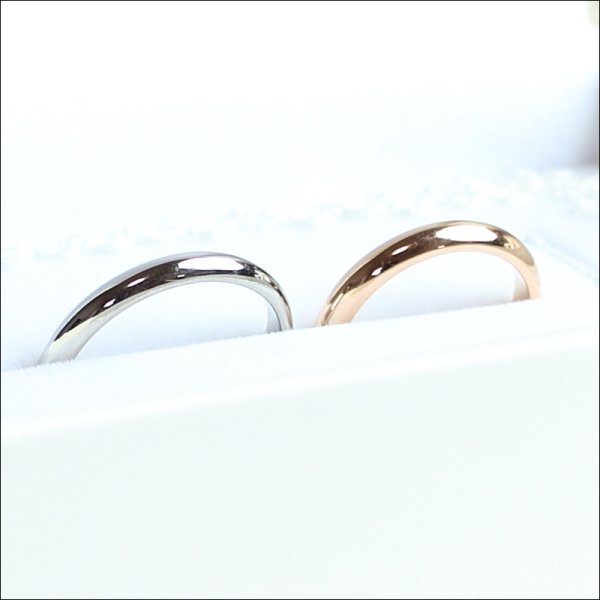 画像6: ステンレス 指輪 3ミリ幅オーバル ピンクゴールド ミラーリング ３mmMirror Ring  金属アレルギー対応 アクセサリー 錆びない 変色しないリング 刻印 名入れ 無料ギフト用にも人気 / ジーラブ