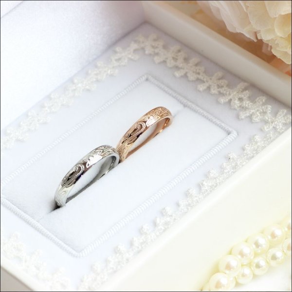 画像6: ステンレス 指輪 ハワイアンジュエリーピンクゴールドリング  金属アレルギー対応 アクセサリー 刻印無料 スクロール カレイキニ 錆びないリング サージカル 316L 普段使いしやすい アクセサリー お祝い / ジーラブ