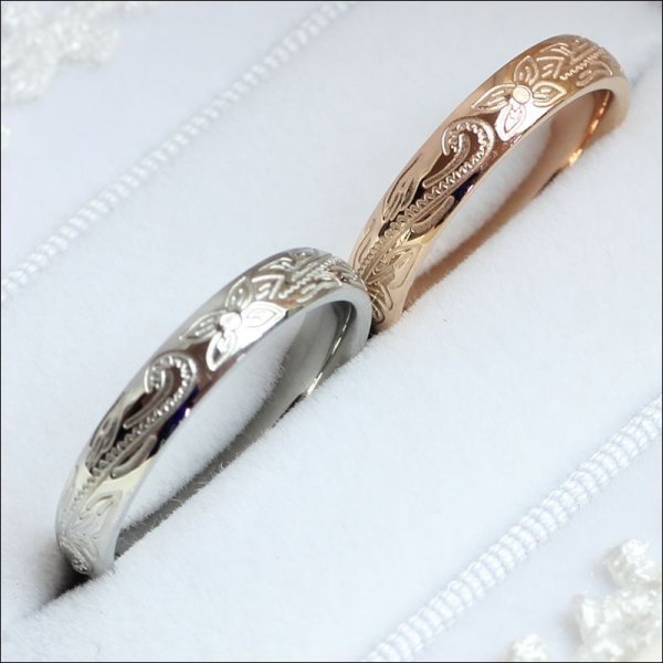 画像8: ステンレス 指輪 【単品リング】ハワイアンジュエリー サージカルリング  金属アレルギー対応 アクセサリー 刻印無料 スクロール カレイキニ 金属アレルギー対応 316L 誕生日プレゼント 記念日 高品質 お祝い / ジーラブ