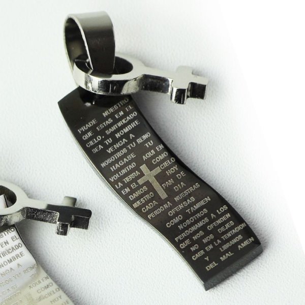 画像7: ウェーブ クロス プレート ♂♀ ペア ペンダントトップ ステンレス ギフト用 / ジーラブ