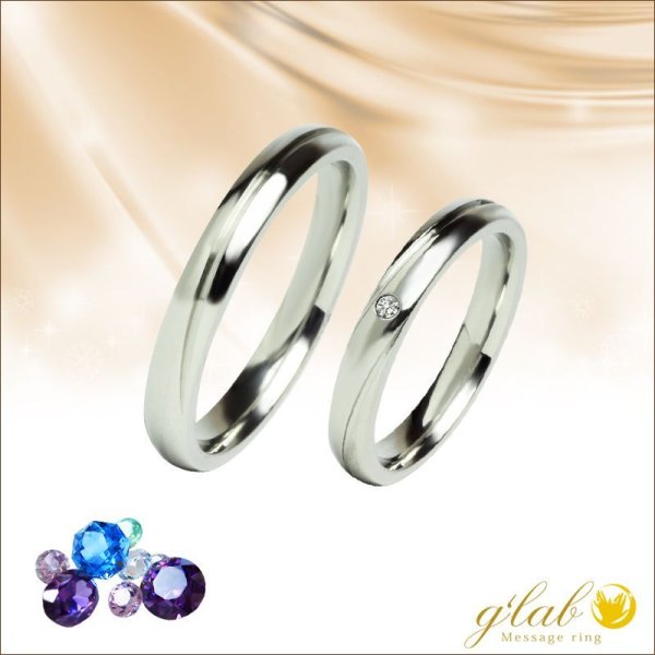 画像5: ステンレス 指輪 誕生石 ゼフィール (Zephyr)そよ風の ペアリングアレルギーフリー サージカル  金属アレルギー対応 アクセサリー ペア価格 ギフト用にも人気 / ジーラブ