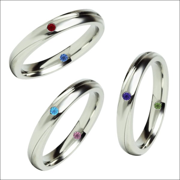 画像2: シークレット誕生石ゼフィール そよ風のリング 誕生石 指輪名入れ刻印 錆びないリング   プレゼントにもおすすめ