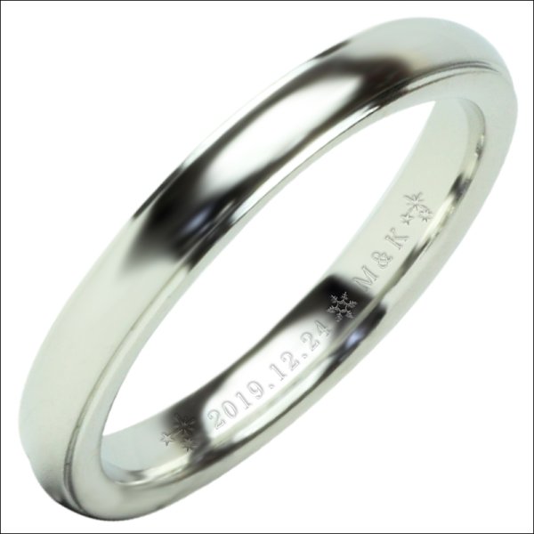 画像3: ステンレス 指輪 鏡面仕上「ル・シエル ミラー マリッジリング ジュエリー 2本石無 金属アレルギー対応 アクセサリー シンプル ペアリングリング 2本 価格 ギフト用にも人気 / ジーラブ