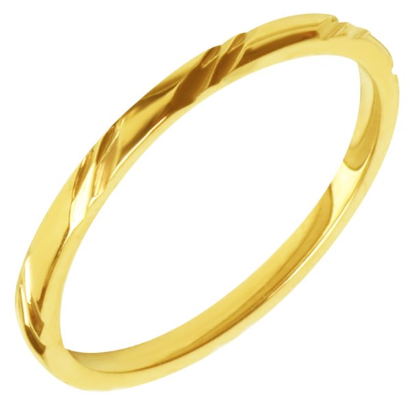 画像1: アンサンブル 極細 1.5mmリング イエローゴールドサージカルステンレス指輪 錆びないリング