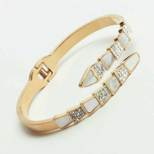 画像10: サージカルステンレスバングル シェルメテオール シルバー ピンクゴールド つけっぱなしOK 普段使いしやすい アクセサリー お祝い ギフト用 / ジーラブ