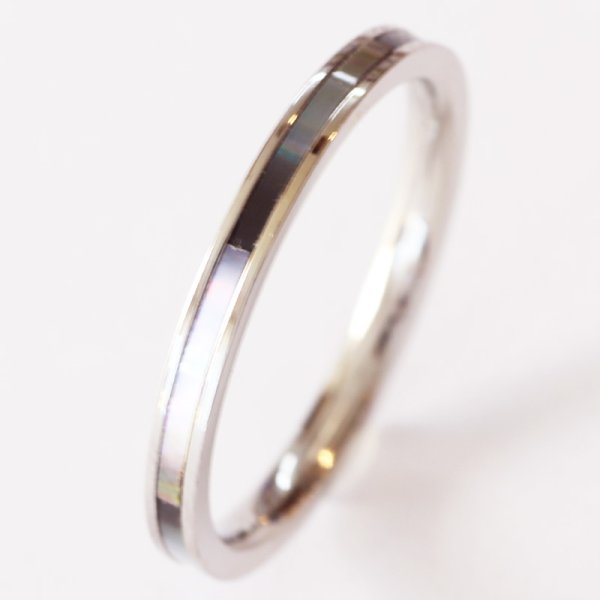 画像6: ステンレス 指輪 レーヴ 夢 ブラックシェルリング シルバーサージカル リング  金属アレルギー対応 アクセサリー 1本価格 金属アレルギー対応 オーロラカラーギフト用にも人気 / ジーラブ