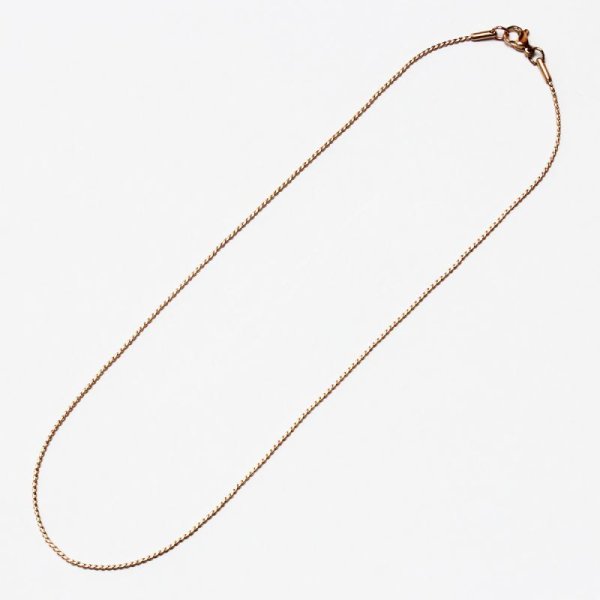 画像9: アレルギー対応ネックレス【40cm / 42cm / 45cm / 50cm】1ミリ スクエアヘリンボーン ネックレス チェーン ステンレス 316L / 【NE0013】ギフト用 / ジーラブ