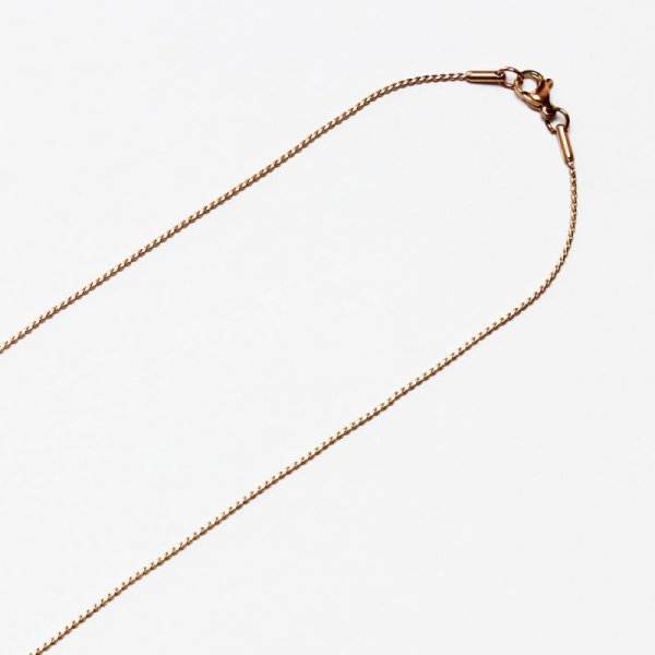 画像5: アレルギー対応ネックレス【40cm / 42cm / 45cm / 50cm】1ミリ スクエアヘリンボーン ネックレス チェーン ステンレス 316L / 【NE0013】ギフト用 / ジーラブ