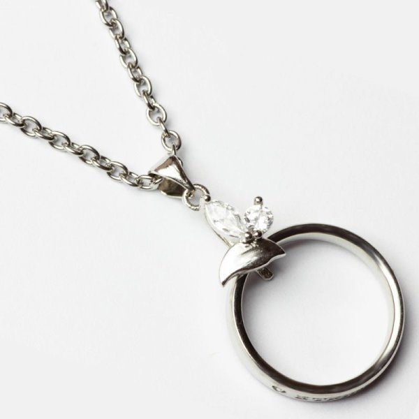 画像3: リングホルダー ちょうちょ　バタフライ ジルコニア ホルダーネックレス 指輪 を ネックレス に 通す ペンダント クリッカー