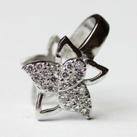 リングホルダー フラワー 花　胡蝶蘭 ホルダーネックレス 指輪 を ネックレス に 通す ペンダント クリッカー