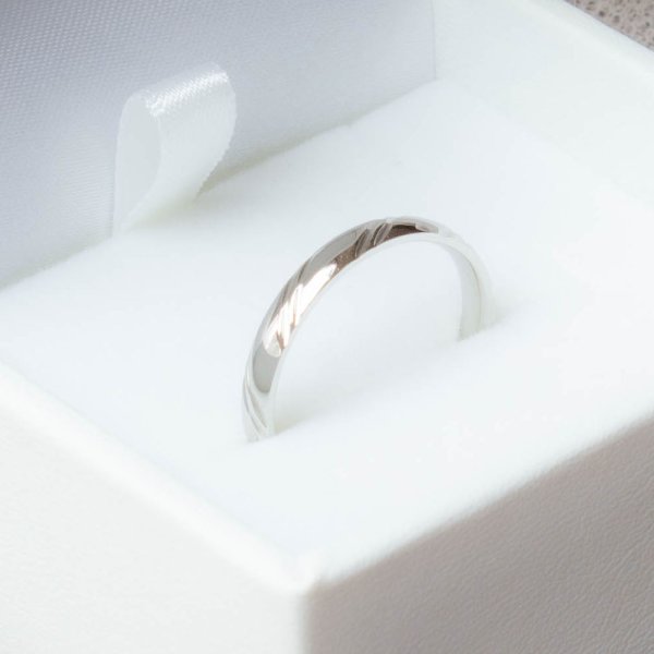 画像1: 3mm アンサンブル シルバー 艶あり 鏡面 ステンレス リング 指輪 名入れ 刻印 錆びないリング   プレゼントにもおすすめ