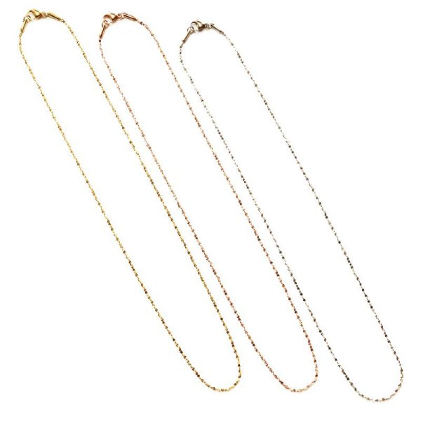 画像7: 1.2mm スターダスト 40cm 42cm 44cm 45cm ネックレス チェーン ステンレス ギフト用 / ジーラブ