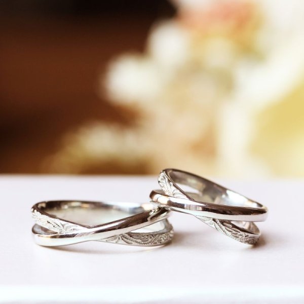 画像7: マリッジ リング 外側 天然ダイヤモンド 刻印結婚指輪 金アレ対応 ステンレス ペア ハワイアンジュエリー 【 ハワイ語で 愛しい ミリミリ】ギフトにも人気 / ジーラブ