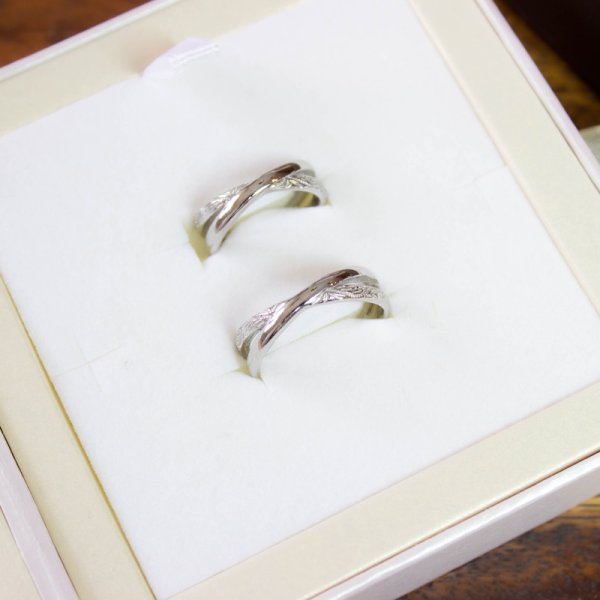 画像8: 誕生石 ステンレス ペア リング ハワイアン ジュエリー 【 愛しいという意味でmilimili ミリミリ】 マイレ スクロール カレイキニ 刻印無料 ペア価格 ギフトにも人気 / ジーラブ