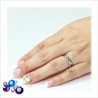 誕生石　ハワイアンジュエリー ハワイ語【 愛しいという意味でmilimili ミリミリ 】 指輪 名入れ 刻印無料 錆びないリング