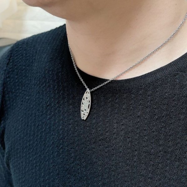 画像5: ハワイアンサーフペンダント トップ シルバー ピンクゴールド ツートン ステンレス316L 誕生石選択可能 ギフトにも人気 / ジーラブ