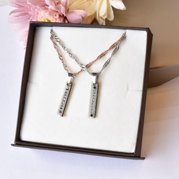 画像5: 誕生石 刻印可能 エタニティプレートネックレストップ シルバーギフト用 / ジーラブ