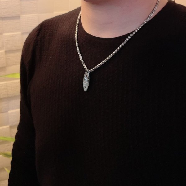 画像6: ハワイアンサーフペンダント トップ シルバー ピンクゴールド ツートン ステンレス316L 誕生石選択可能 ギフトにも人気 / ジーラブ