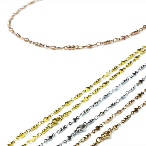 画像9: 3ミリ スイートダイヤ ネックレス ブロンズゴールド チェーン ステンレス 316L 普段使いしやすい アクセサリー お祝い ギフト用 / ジーラブ