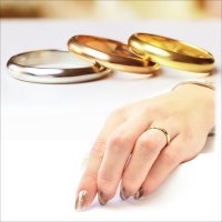 3ミリ幅オーバル ピンクゴールド ミラーリング ３mmMirror Ｒｉｎｇステンレス 指輪 錆びないリング 刻印 名入れ 無料錆びないリング