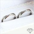 画像3: ハワイアンミリ ガラスの靴 天然ダイヤモンドサージカルステンレス ペアリング 結婚指輪 送料無料 名入れ 刻印無料