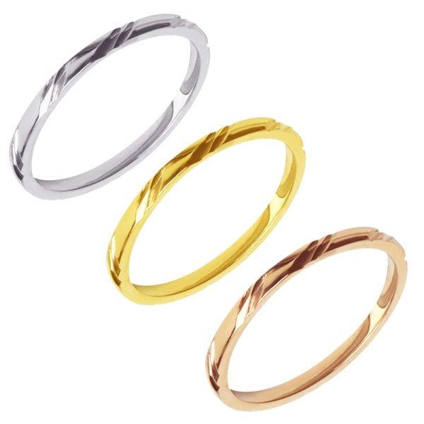 画像5: ステンレス 指輪 アンサンブル 極細 1.5mmリング シルバー シルクマットつや消し リング  金属アレルギー対応 アクセサリー 錆びないリング ギフト用にも人気 / ジーラブ