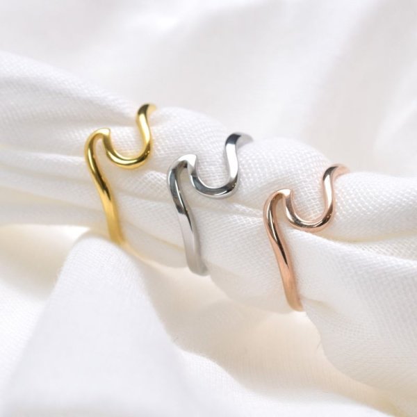 画像4: ステンレス 指輪 HAWAIAN JEWELRY ハワイの波 スクロールデザインウェービーラインリング 自分へのご褒美 ギフト用にも人気 / ジーラブ