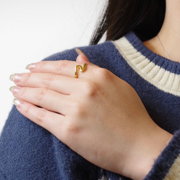 画像13: ステンレス 指輪 HAWAIAN JEWELRY ハワイの波 スクロールデザインウェービーラインリング 自分へのご褒美 ギフト用にも人気 / ジーラブ