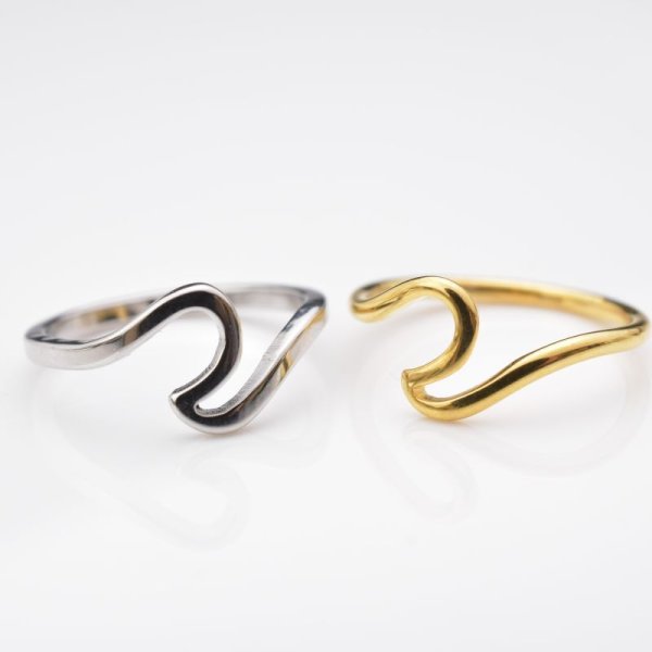 画像3: ステンレス 指輪 HAWAIAN JEWELRY ハワイの波 スクロールデザインウェービーラインリング 自分へのご褒美 ギフト用にも人気 / ジーラブ