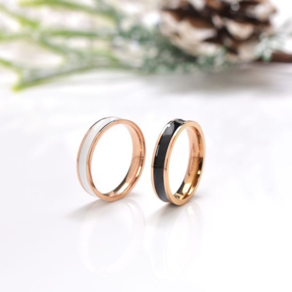 画像4: ステンレス 指輪 金属アレルギー対応 ペアリング ロゼゴールドカラー 刻印 名入れ 10文字 無料 サージカル 記念日のプレゼントにも人気  / ジーラブ