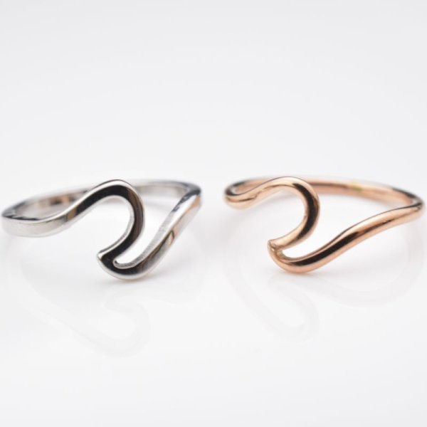 画像5: ステンレス 指輪 HAWAIAN JEWELRY ハワイの波 スクロールデザインウェービーラインリング 自分へのご褒美 ギフト用にも人気 / ジーラブ