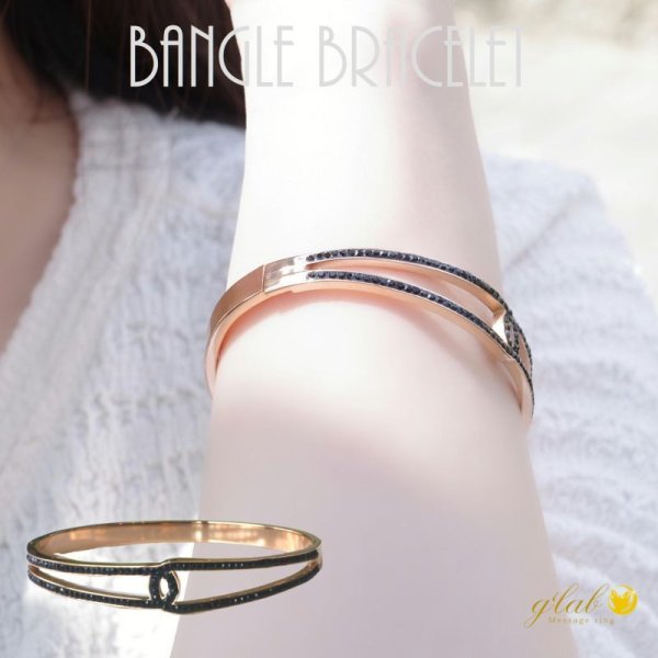 画像4: ステンレス バングル クールインフィニティ シルバー ピンクゴールド 誕生日プレゼント 記念日 高品質 お祝い ギフト用 / ジーラブ