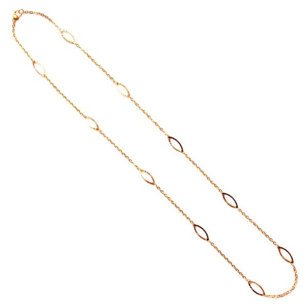 画像3: オープンリーフ 35cm〜60cm 【長さ1cm単位対応】ネックレス チェーン シルバー ピンクゴールド ゴールド ステンレス ジーラブ【chain-0060】ギフト用 / ジーラブ