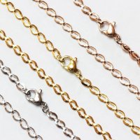 3mm インフィニティ 35cm〜45cm 【長さ1cm単位対応】つけっぱなし ネックレス チェーン シルバー ピンクゴールド ゴールド サージカルステンレス 316L 金属アレルギー ジーラブ【chain-0059】