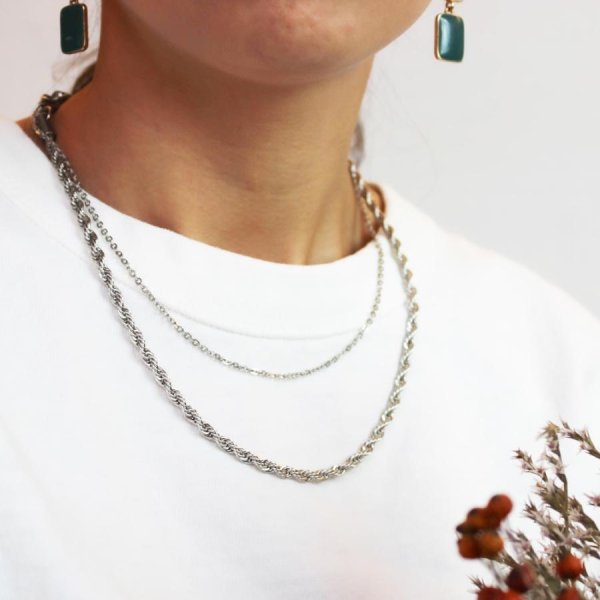 画像5: ２ミリ フレンチロープチェーン / フレンチカットチェーン サージカルステンレス 316L つけっぱなしOK 誕生日プレゼント 記念日 高品質 お祝い / ジーラブ