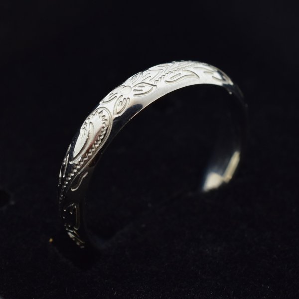 画像4: ステンレス 指輪 【単品リング】ハワイアンジュエリー サージカルリング  金属アレルギー対応 アクセサリー 刻印無料 スクロール カレイキニ 金属アレルギー対応 316L 誕生日プレゼント 記念日 高品質 お祝い / ジーラブ