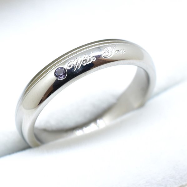 画像3: ステンレス 指輪 ウィズ・ユー シルバーwith you あなたと共に 単品 サージカル  金属アレルギー対応 アクセサリー 刻印 名入れ 錆びないリング 316L / ジーラブ