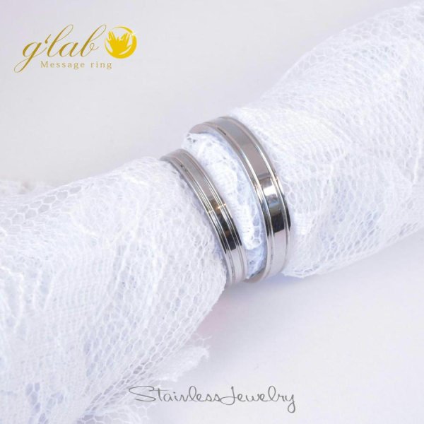 画像3: ステンレス 指輪 再入荷 人気スタイリッシュ ダブルライン サージカル ペアリング 2本セット ブライダル マリッジ 結婚 金属アレルギー対応 アクセサリー 316L 普段使いしやすい アクセサリー / ジーラブ