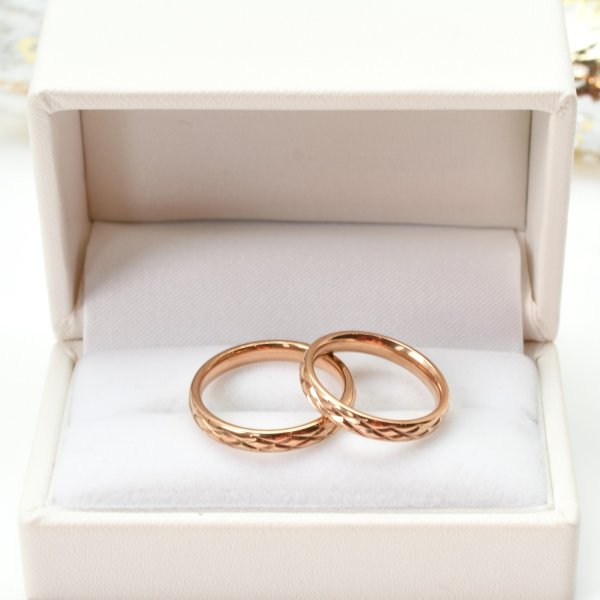 画像6: ステンレス 指輪 定番キルティングデザイン アラン Arainn サージカルリング ペアリング 2本 価格 金属アレルギー対応 316L  普段使いしやすい アクセサリー お祝い 結婚 ギフト用にも人気 / ジーラブ