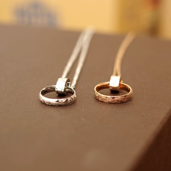 画像8: ハワイアン リングホルダー ペンダント ピンクゴールド 指輪をネックレスに通す クリッカー ステンレス 便利 パーツ アクセサリー aab_gpss843ギフト用 / ジーラブ