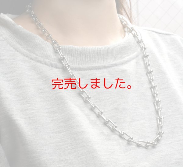 画像4: 7mm ハードウェア定番デザインU字ネックレス 35cm〜80cm 【選べる長さ】 ネックレス チェーン サージカルステンレス つけっぱなしOK メンズアクセ / ジーラブ