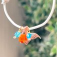 画像5: 天然石 1点物 ハワイアンホエールテール316L カーネリアン & アパタイト & レザー コードブレスレット スライディングノット 幸運を招くクジラのしっぽ / オプションで刻印できるプレート付誕生石チャーム / レディース パワーストーン【 MAHALO07】
