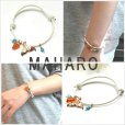 画像14: 天然石 1点物 ハワイアンホエールテール316L カーネリアン & アパタイト & レザー コードブレスレット スライディングノット 幸運を招くクジラのしっぽ / オプションで刻印できるプレート付誕生石チャーム / レディース パワーストーン【 MAHALO07】
