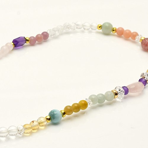 他の写真3: オーラブレスレット★天然石ブレスレット オリジナル 1点物 高品質/ 脱着式誕生石プレートチャーム 刻印可能 /ギフト 【M_24】願い MAHALO ジーラブ