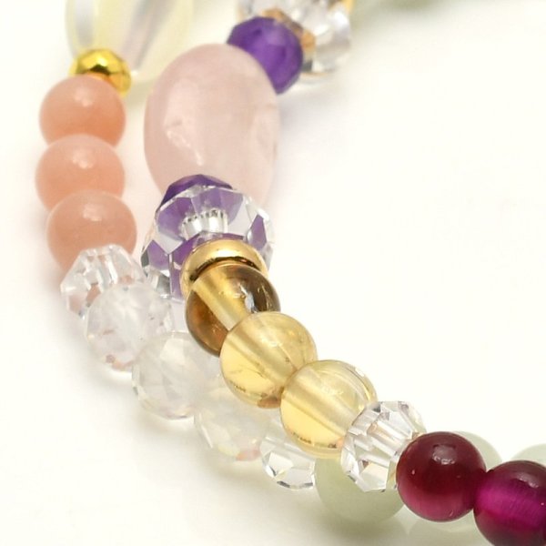 画像6: オーラブレスレット★天然石ブレスレット オリジナル 1点物 高品質/ 脱着式誕生石プレートチャーム 刻印可能 /ギフト 【M_24】願い MAHALO ジーラブ