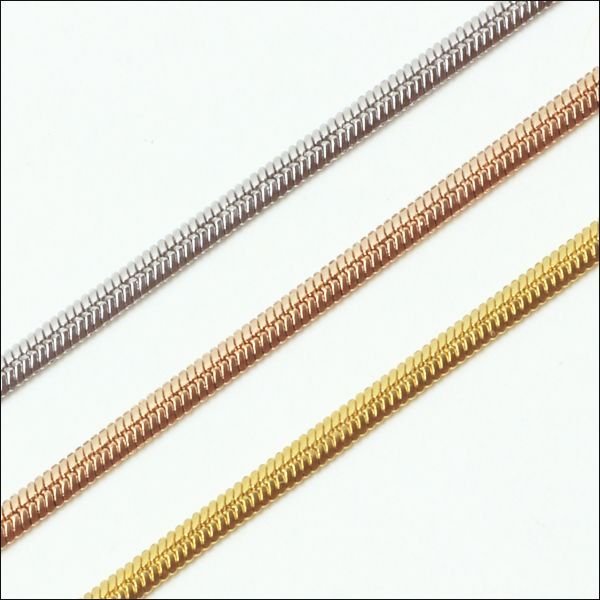 画像3: アレルギーフリー ステンレス 316L 【42cm / 50cm】1.5ミリ スネーク ネックレス チェーン ギフト用 / ジーラブ